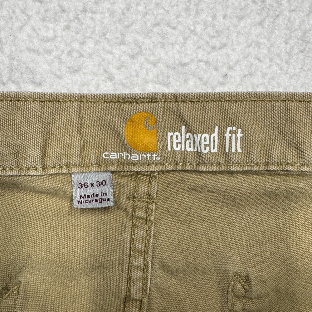 Carhartt Relaxed‎ Fit Khaki Work Pants Workwear Jeans Men's Size 36x30 - Picture 4 of 12
